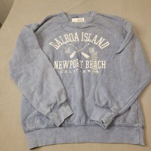 RFBF Blue Railboa Island Newport Beach California sweatshirt Size Medium